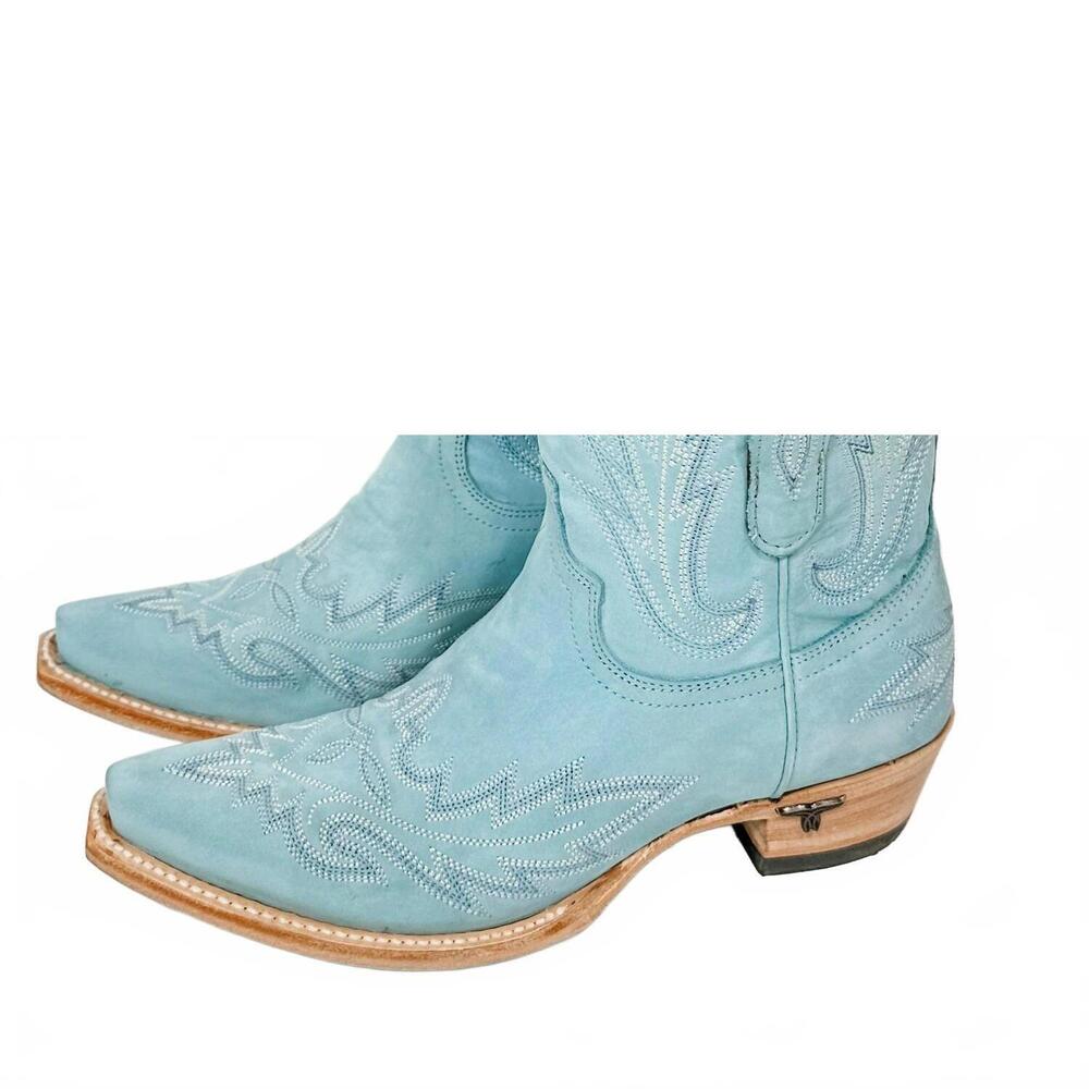 NEW LANE BOOTS women's lexington western bootie in powder blue